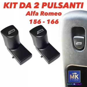 KIT DA 2 PULSANTI ALZAVETRO ALFA ROMEO 156 166 (SI ILLUMINA) - Picture 1 of 9