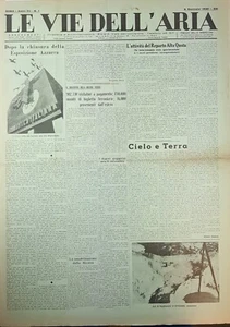 Giornale periodico aeronautico - Le vie dell'aria -N° 1 del 6 gennaio 1935 - Picture 1 of 1