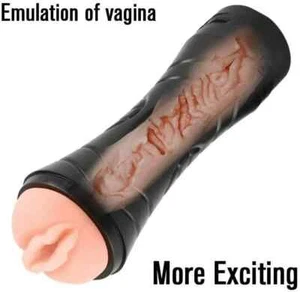 Masturbator Vibrating Cup Mens Flesh light Sex Toy Flesh Cup Male Pocket Pussy - Picture 1 of 14