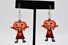 Halloween Earrings Jack O Lantern Pumpkin Head Girl Kid Child Trick Treat BinAK