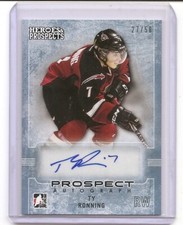 2014-15 Leaf ITG Heroes & Prospects Ty Ronning Prospect Auto Card /50 Vancouver