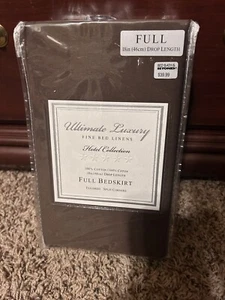 Ultimate Luxury Bed Linens Bed Bath & Beyond Full Bedskirt Brown 100% cotton - Picture 1 of 2