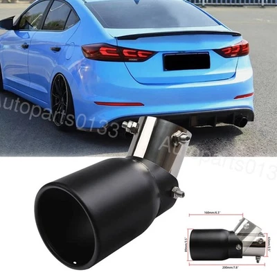 1X For Hyundai Elantra Sedan Car Exhaust Pipe Tip Rear Tail Throat Muffler BLACK Foto 1 de 4