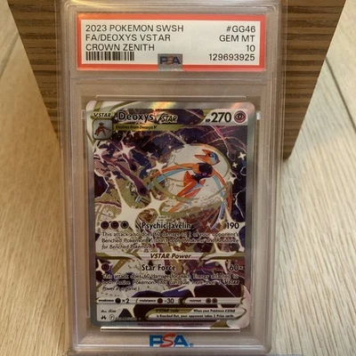 2023 Crown Zenith Deoxys Vstar Full Art #gg46 Gem Mint PSA 10 - Image 1 of 3