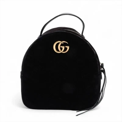 Gucci GG Marmont Velour Backpack Black ** EBAY LIVE - Image 1 of 4