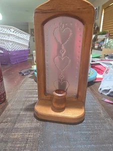Wall Candle Scone With Metal Background - Picture 1 of 2