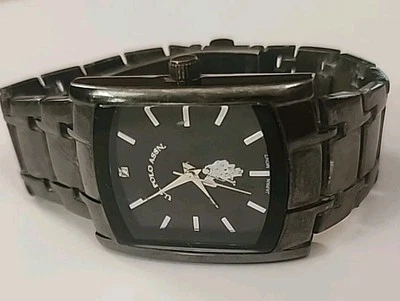 Reloj Big US Polo Assn Association Hombre Pistola Metal Gris Rectángulo Acero Inoxidable Foto 1 de 4