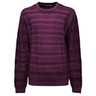 9264AB maglione uomo SUN 68 violet GARMENT DYED stripes wool sweater men