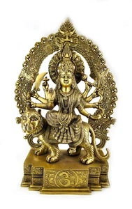 Whitewhale Maa Durga/Sherawali Brass Statue Religious Goddess Sculpture Idol - Picture 1 of 6