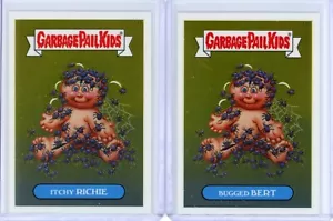 Tarjetas base Garbage Pail Kids 2013 cromado OS1 ITCHY RICHE y bugged Bert 11A/B - Imagen 1 de 1