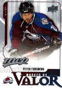 2008-09 Upper Deck MVP Marked By Valor #12 Peter Forsberg
