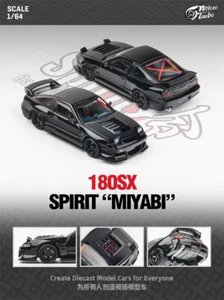 Micro Turbo 1:64 180SX SPIRIT “MIYABl” Metallic Black Diecast Model car - Picture 1 of 4