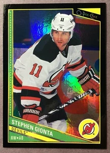 2013-14 O-Pee-Chee Black Parallel #130 Stephen Gionta New Jersey Devils 14/100 - Picture 1 of 2