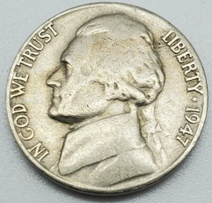1947 S Jefferson Nickel US 5C Coin #79 - Picture 1 of 2