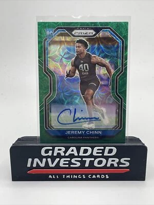 2020 Prizm Jeremy Chinn Neon Green Scope /75 RC Auto Rookie #367 Commanders - Image 1 of 2