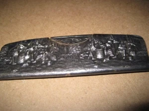 Vintage Jensen Denmark versilberter geprägter Kammhalter & Schildkrötenkamm - Bild 1 von 2