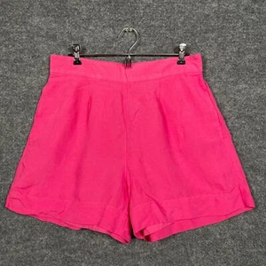 Boston Proper pantaloncino medio lino senza sforzo pull on chino rosa elastico in vita - Foto 1 di 10