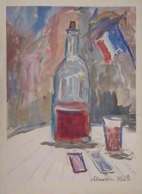 Maurice UTRILLO : Le vin du 14 juillet, Gravure originale signée - Photo 1/4