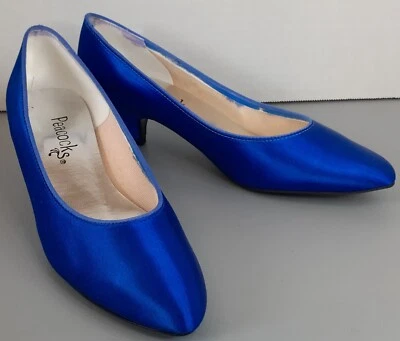 Royal Blue Peacocks High Heel Shoes Size 7 - Image 1 of 4