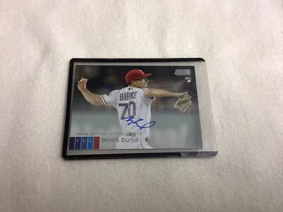 2020 Topps Stadium Club Brock Burke RC Auto #ABBU Texas Rangers - Image 1 of 2