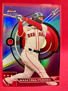 2023 Topps Finest Rookie Masataka Yoshida # 76 Purple Refractor /250 RC Red Sox - Picture 1 of 9