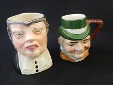 Avonware Buzfuz and artone,  two mug toby Jugs lot England's 