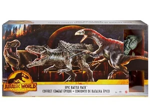 JUEGO DE 3 FIGURAS DE ACCIÓN DE DINOSAURIOS JURASSIC WORLD DOMINION EPIC BATTLE SIN USAR, EN CAJA TARGET EXL - Imagen 1 de 2