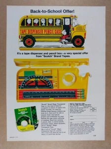 1972 3M Scotch Tape Back to School Pencil Box Offer vintage print Ad - Bild 1 von 1