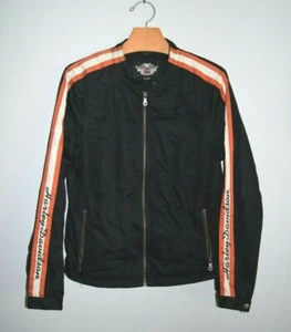 Harley Davidson Rn 103819 03402 Ladies Zip Up Nylon Riding Track Jacket Sz. M - Picture 1 of 8