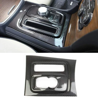 Cubierta de moldura del panel de cambio de marchas de control central para Chrysler 300 2015+ fibra de carbono  Foto 1 de 4