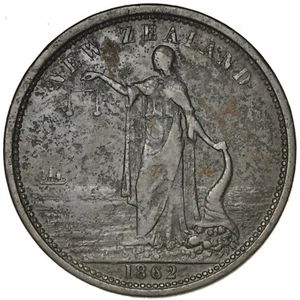 NUOVA ZELANDA Token 1 Penny 1862 H. ASHTON Auckland - Imagen 1 de 2