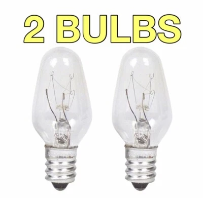 🌟(2 Pack) Light Bulbs for Salt Lamps, Night Lights, Candelabra E12 C7 120V 7W