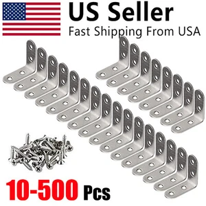 1.5 in Steel Corner Braces with Screws 90 Degree Right Angle L Bracket Wholesale - Picture 1 of 15
