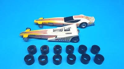 12 AFX Aurora 4 velocidades Specialty MT HO Slot Car neumáticos grandes de arrastre #8742 negro C2 firme Foto 1 de 2