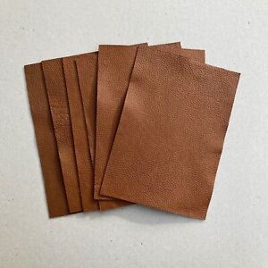 Soft Italian Leather Sheets for your Crafts and Hobby. Set of 6 Pieces. 15x21cm