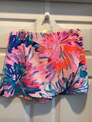 NUEVO CON ETIQUETAS PANTALÓN CORTO LILLY PULITZER DAMAS TALLA 6 MULTI OFF TROPICAL VERI/$88 Foto 1 de 4