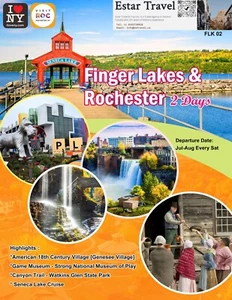 USA Finger Lakes • Rochester 2 Days Coach Tour From Toronto, eDoc free Shiping - Picture 1 of 2
