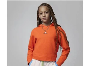 Nike Air Jordan Girls Hoodie Pullover Big Kids Size L Safety Orange 45A858-N1Y - Picture 1 of 3