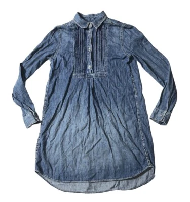 Preowned- Polo Ralph Lauren L/S Pullover Chambray Denim Shirt Dress Girls (16) - Image 1 of 4