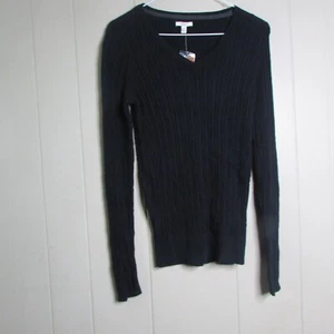 Maglione Sonoma Maglia Cavo XS Nero Cotone - Foto 1 di 11