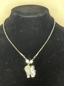 Hematite Non-Magnetic Necklace Unisex Bead Black Elephant Screw Clasp 17” Long - Picture 1 of 12