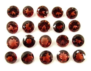 10.90 Ct Natural Red Garnet Loose 5 mm Gemstone Stone Round Cut 20 Pcs Lot- 1898 - Picture 1 of 2