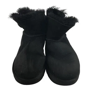 UGG BAILEY BUTTON II STIVALI SCAMOSCIATI NERI DONNA TAGLIA 7 - Foto 1 di 8