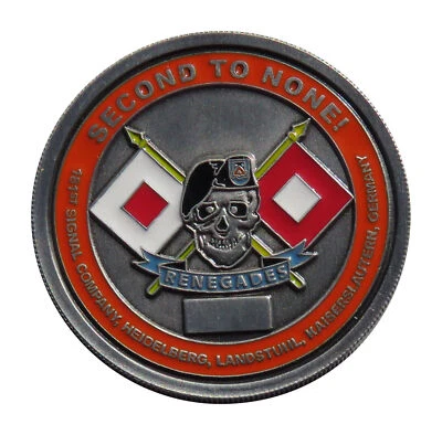 US Army 181st Signal Company Renegades Germany Challenge Coin - Image 1 of 2