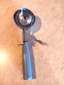 Ice Cream Scoop Large Scoop Stainless Steel Deluxe Gray Plastic Handle 9" - Picture 1 of 5