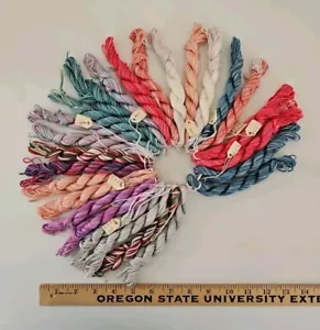 RARE LOT OF 26 Leah's Overdyed #3 Pearl Cotton Perle Coton Needlework Threads - Picture 1 of 7