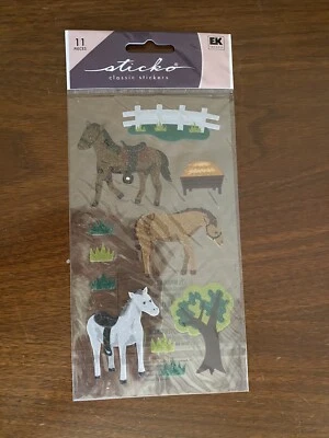 glitter stickers horses scrapbooking New EK Success 11pc HORSE - Image 1 of 2