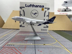 YY Wings 1:400 Scale Lufthansa Airlines Boeing 747-8 D-ABYA Tractor+Stand - Picture 1 of 7