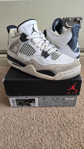 Nike Air Jordan 4 Retro Military USATE nere grigie bianche GS 408452 111 7Y