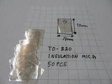 TO-220 Transistor Mica Insulation sheet 50 pcs.